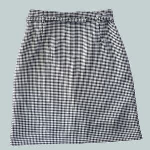 Houndstooth Pencil Skirt size 6 Black & White H&M